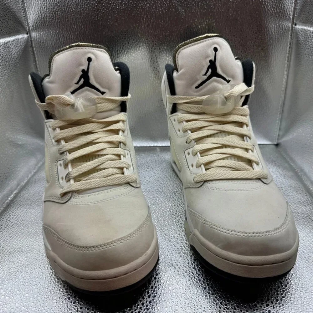 Size 9 - Nike Air Jordan‎ 5 Retro SE White Black Basketball Sneakers FN7405-100